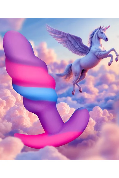Creature Cocks Unicorn Swirl 4.2" Silicone Butt Plug — image 4 of 4
