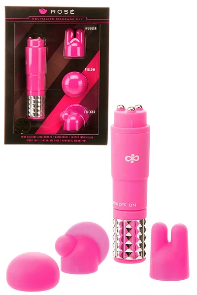 Blush Revitalize Bullet Vibrator with 3 Attachments — image 5 of 8