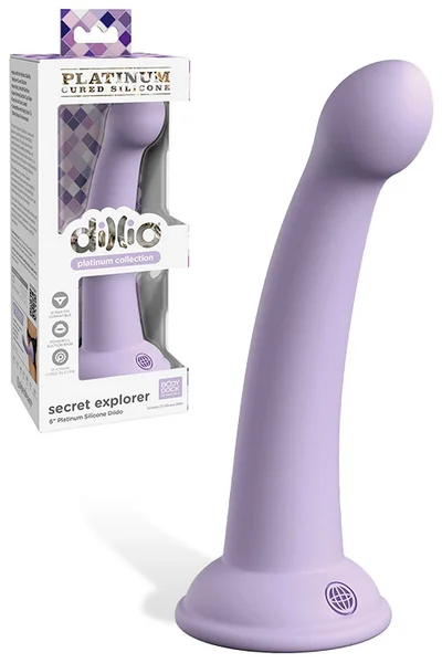 Dillio Platinum Cured Silicone Secret Explore 6.75" Suction Cup Dildo — image 5 of 8