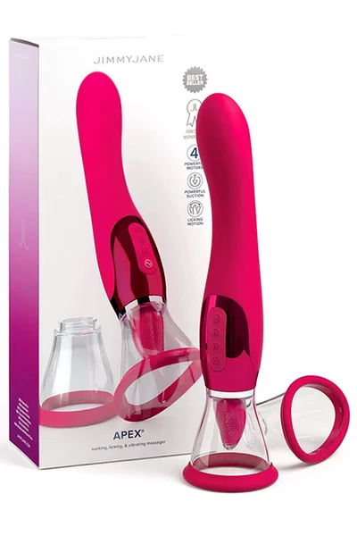 Jimmy Jane Apex 10.25" Sucking, Licking & Vibrating Pussy Pump — image 13 of 18