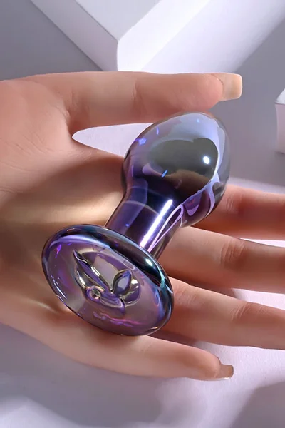 Playboy Jewels Plug 3.3" Glass Butt Plug — image 8 of 8