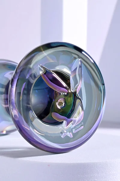 Playboy Jewels Plug 3.3" Glass Butt Plug — image 3 of 4