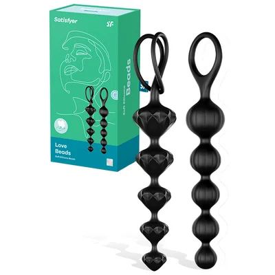 satisfyer love beads silicone 2pce anal beads set