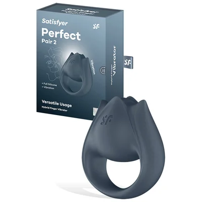 satisfyer perfect pair 2 hybrid 275 finger vibrator couples ring
