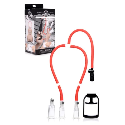 master series 3 way suck her clitoris nipple female pump