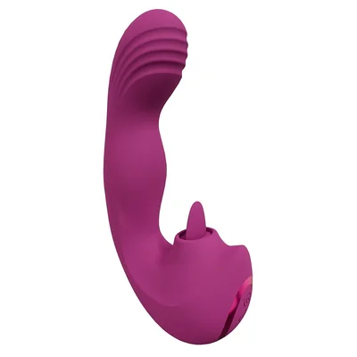 shots vive yumi triple action g spot finger motion vibrating flickering tongue stimulator