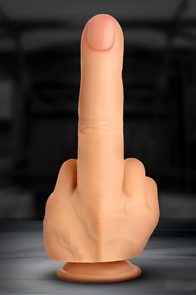 Master Series Big Middle Finger 8.4" Textured Silicone Dildo — image 5 of 5