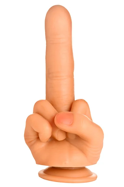 Master Series Big Middle Finger 8.4" Textured Silicone Dildo — image 2 of 5