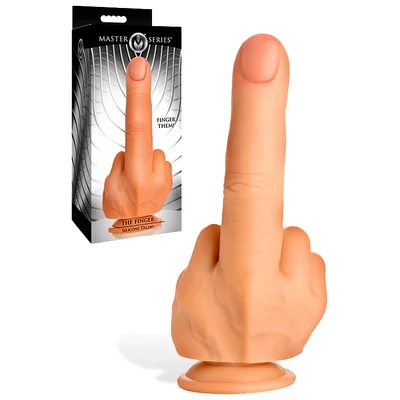 master series big middle finger 84 textured silicone dildo