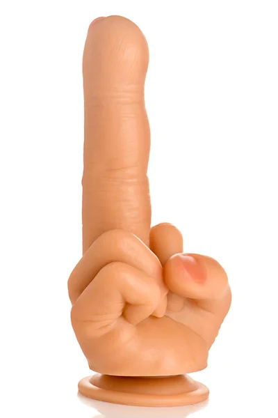 Master Series Big Middle Finger 8.4" Textured Silicone Dildo — image 3 of 5