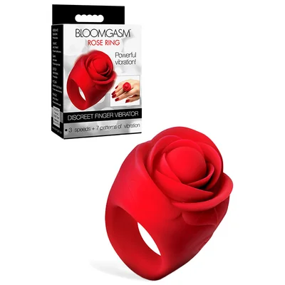 bloomgasm rose ring discreet 17 finger vibrator