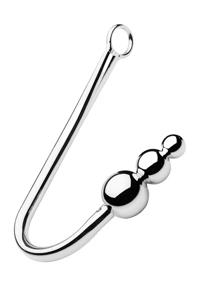 Master Series Roped Stainless Steel Beaded Anal Hook With Rope — image 3 of 4