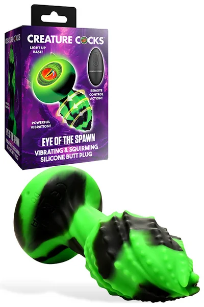 Creature Cocks Eye of the Spawn 4.3" Vibrating & Squirming Remote Controlled Butt Plug — image 6 of 10