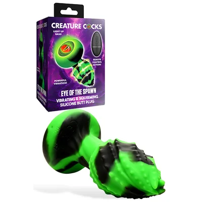 creature cocks eye of the spawn 43 vibrating squirming remote controlled butt plug