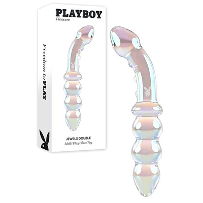playboy jewels double 67 glass double ended dildo