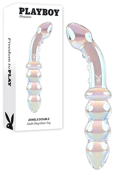Playboy Jewels Double 6.7" Glass Double Ended Dildo — image 4 of 6