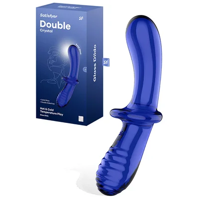 satisfyer double crystal 79 glass dildo