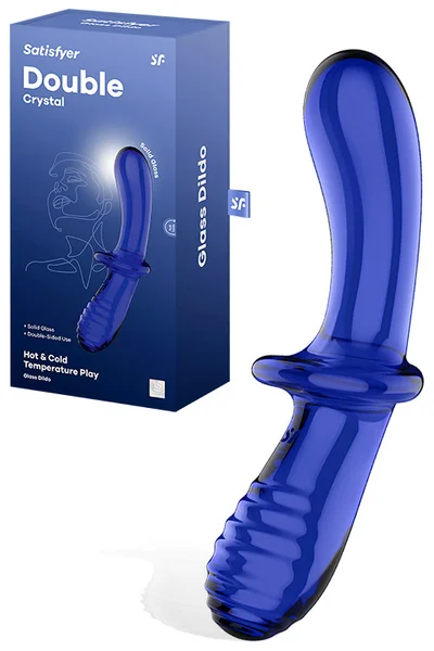 Satisfyer Double Crystal 7.9" Glass Dildo — image 7 of 12