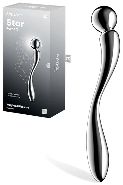 Satisfyer Star Force 2 Stainless Steel 8.6" Dual Ended Dildo — image 6 of 10
