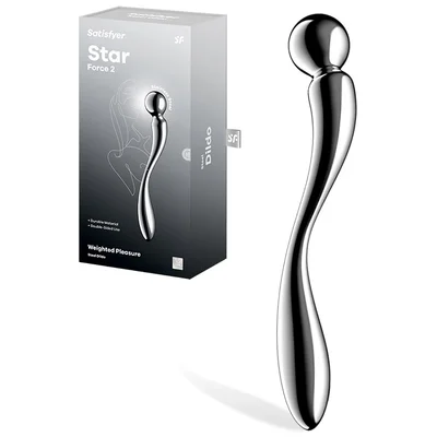 satisfyer star force 2 stainless steel 86 dual ended dildo