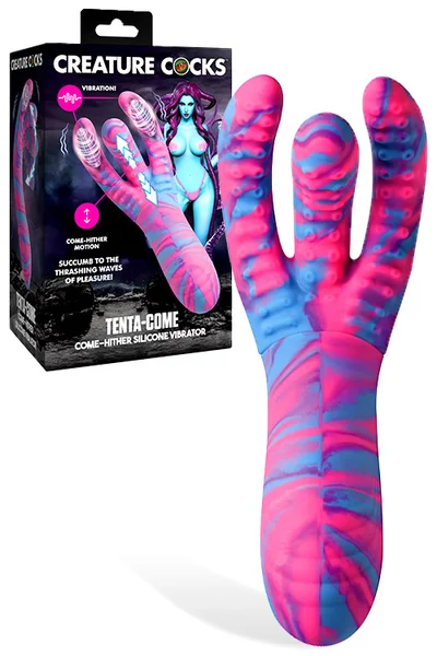 Creature Cocks Tenta Come 6.1" Come Hither 3 Armed Tentacle Vibrator — image 5 of 8