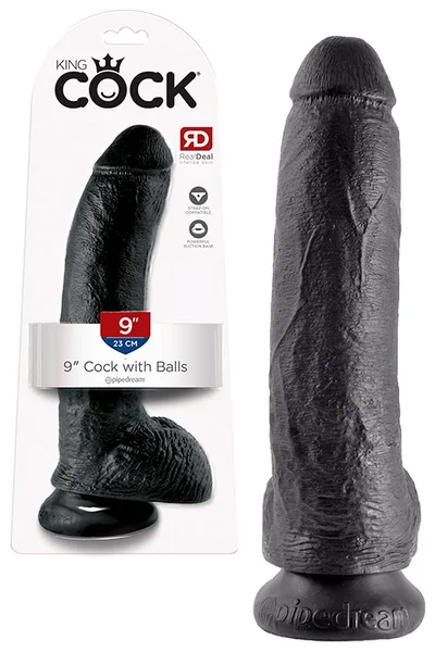 Pipedream King Cock 9" Realistic Dildo with Balls & Suction Cup Base — image 5 of 8