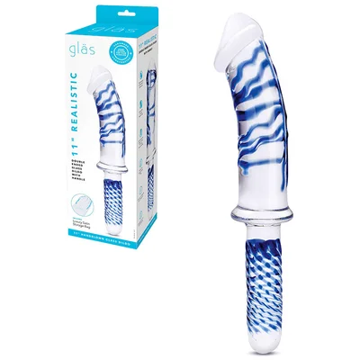 glas 11 realistic double ended glass dildo