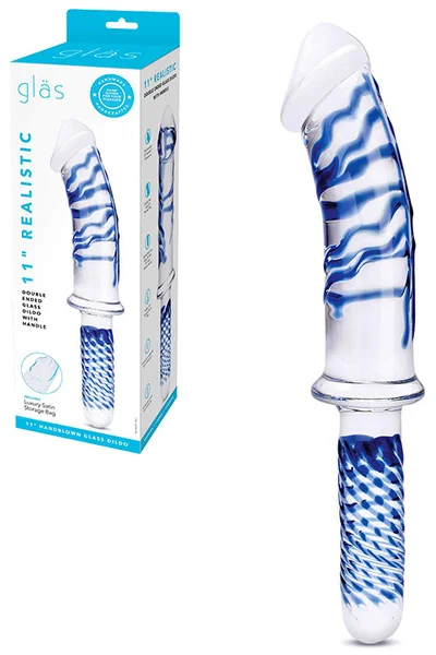 Glas 11" Realistic Double Ended Glass Dildo — image 13 of 18