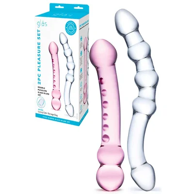 glas 2 piece glass dildo pleasure set