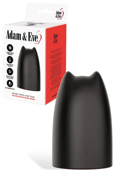 Adam and Eve Midnight Panther 4.25" Warming & Vibrating Penis Head Teaser — image 6 of 15