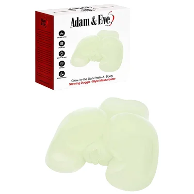 adam and eve peek a booty 775 glow in the dark dual entry masturbator