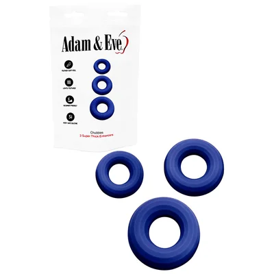 adam and eve chubbies 3 piece cock ring set