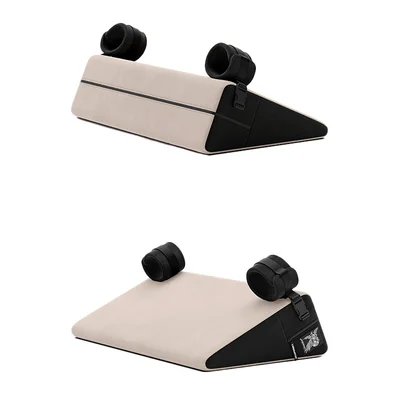 liberator black label wedge 24 bondage sex positioning pillow with cuffs and blindfold