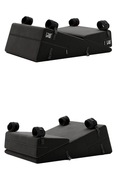 Liberator Black Label 24" Wedge & Ramp Sex Positioning Pillow Combo with Cuffs & Blindfold — image 7 of 18