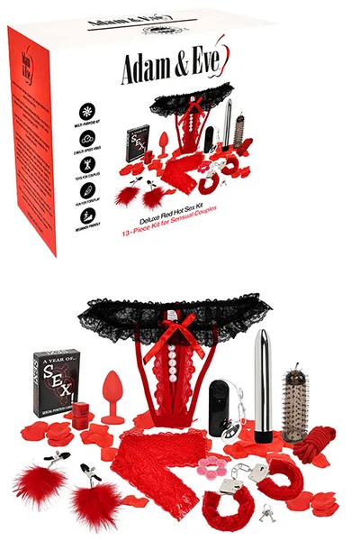 Adam and Eve Deluxe Red Hot Sex 13 Piece Bondage Kit — image 13 of 24
