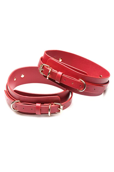 Master Series Crimson Captive Thigh, Wrist & Ankle Hog Tie Restraint Set — image 3 of 6