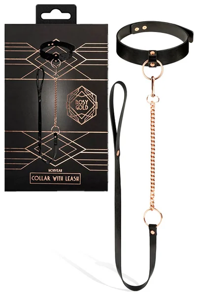 Rosy Gold Nouveau Collar with Detachable Leash — image 11 of 15