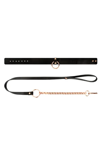 Rosy Gold Nouveau Collar with Detachable Leash — image 3 of 5