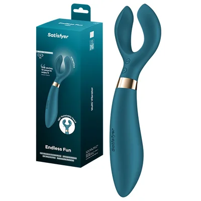satisfyer endless fun 93 battery operated unisex couples multi use vibrator