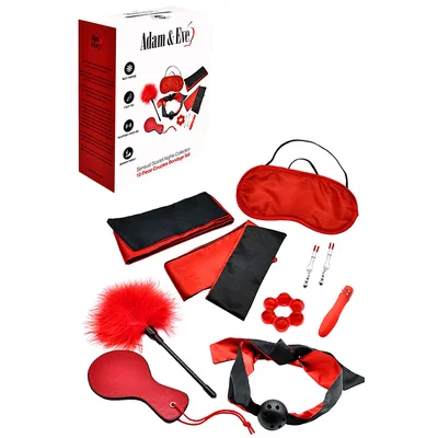 adam and eve sensual scarlet nights 10pce couples bondage set