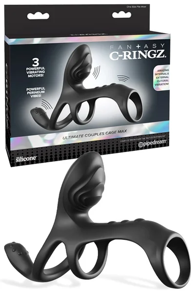 Pipedream Ultimate Couples Cage Max Vibrating Couples Ring with Clitoral Stimulator — image 11 of 15