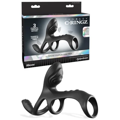 pipedream ultimate couples cage max vibrating couples ring with clitoral stimulator