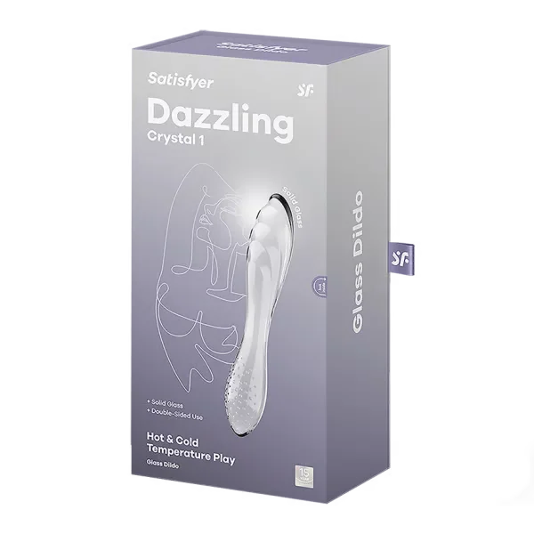 Satisfyer Dazzling Crystal 1 Glass Dildo — image 10 of 15