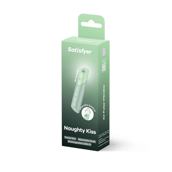 Satisfyer Naughty Kiss - Mint Green USB Rechargeable Air Pulse Stimulator — image 9 of 9