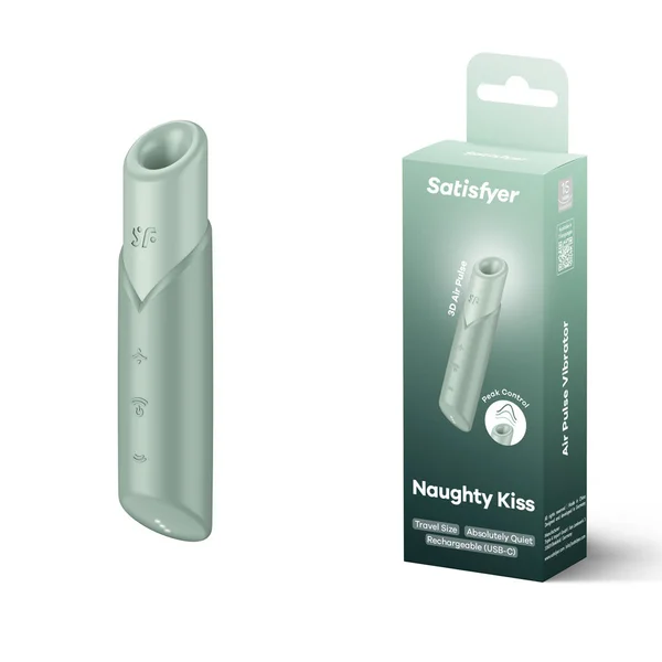 Satisfyer Naughty Kiss - Mint Green USB Rechargeable Air Pulse Stimulator — image 2 of 9