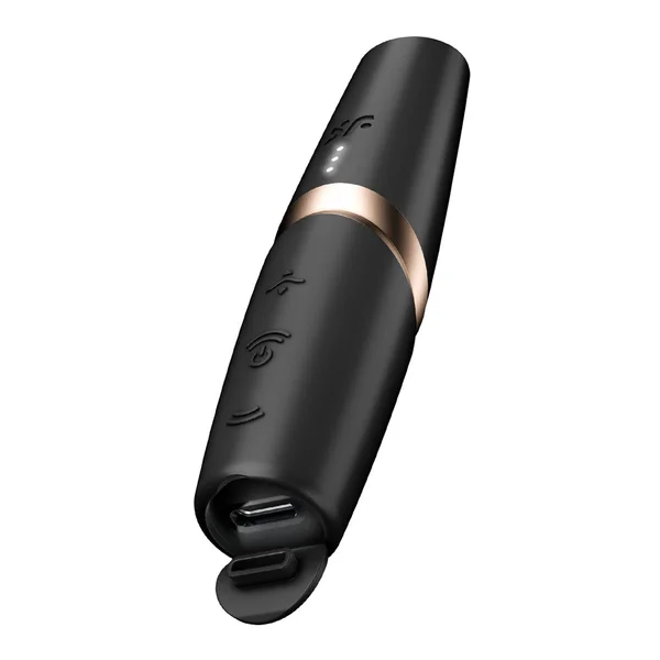 Satisfyer Perfect Kiss - Black USB Rechargeable Air Pulse Stimulator — image 8 of 9
