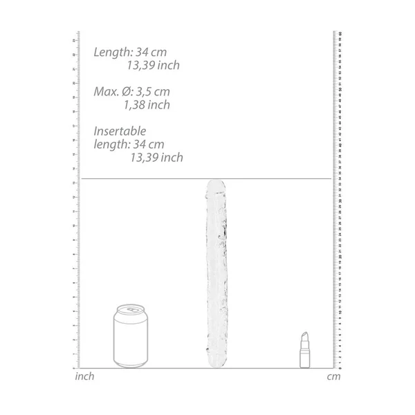 REALROCK 34 cm Double Dong - Clear - Clear 34 cm (14'') Double Dong — image 4 of 4