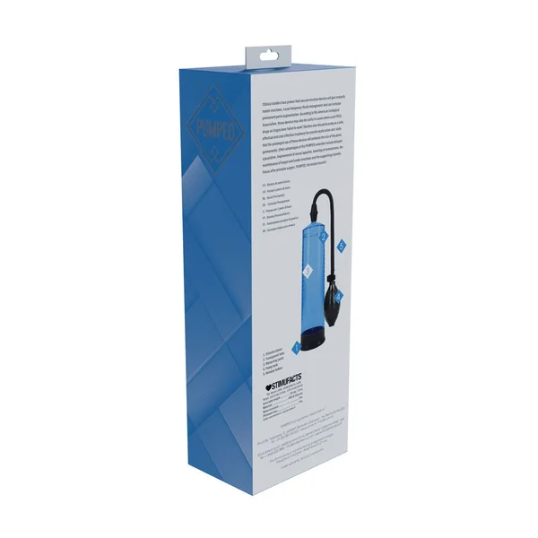 PUMPED Basic Pump 1 - Blue - Blue Penis Pump — image 4 of 20