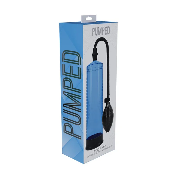 PUMPED Basic Pump 1 - Blue - Blue Penis Pump — image 3 of 20