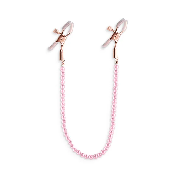 Bound DC1 Alligator Style with Pink Pearl Chain Nipple Clamps — image 2 of 3